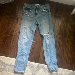 Zara  denim jeans with rips, size 4. “The Slim Boyfriend”